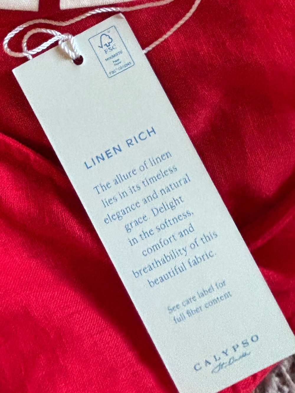 NWT Calypso St. Barth Linen Blend Wide Leg Jumpsuit Red Sleeveless Pockets - M - Picture 5 of 5